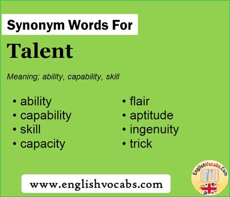synonyms for talent